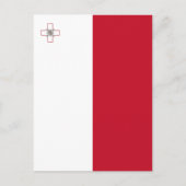 Malta-Flagge Postkarte (Vorderseite)
