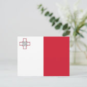 Malta-Flagge Postkarte (Stehend Vorderseite)