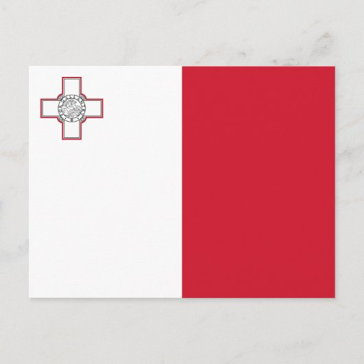 Malta-Flagge Postkarte (Vorderseite)