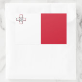 Malta-Flagge Rechteckiger Aufkleber (Tasche)