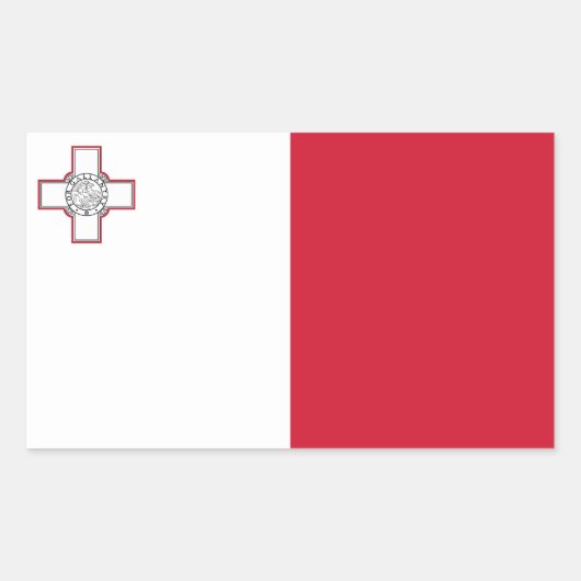 Malta-Flagge Rechteckiger Aufkleber (Vorderseite)