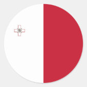 Malta-Flagge Runder Aufkleber (Vorderseite)