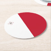Malta-Flagge Runder Pappuntersetzer (Angewinkelt)