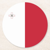 Malta-Flagge Runder Pappuntersetzer (Vorderseite)