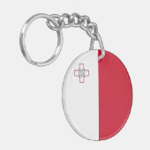 Malta-Flagge Schlüsselanhänger (Vorderseite links)