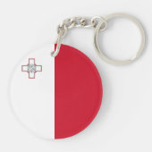 Malta-Flagge Schlüsselanhänger (Rückseite)