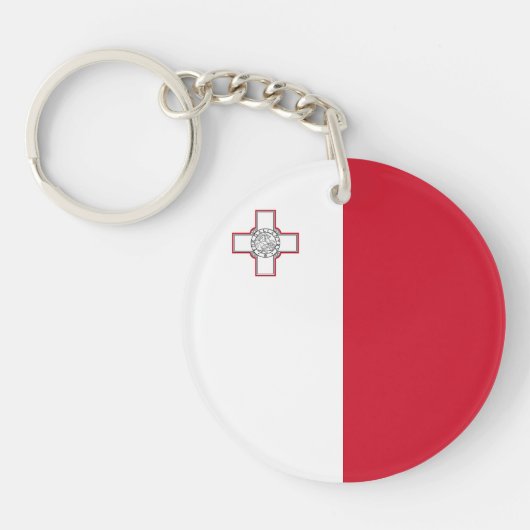Malta-Flagge Schlüsselanhänger (Vorderseite)