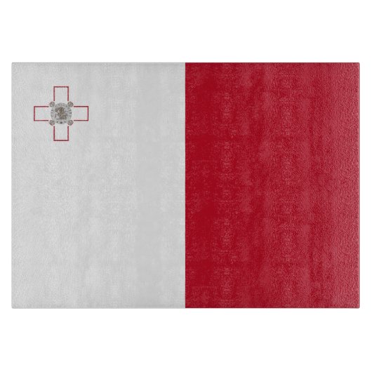 Malta-Flagge Schneidebrett (Vorderseite)
