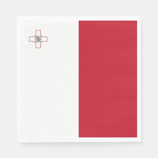 Malta-Flagge Serviette (Vorderseite)