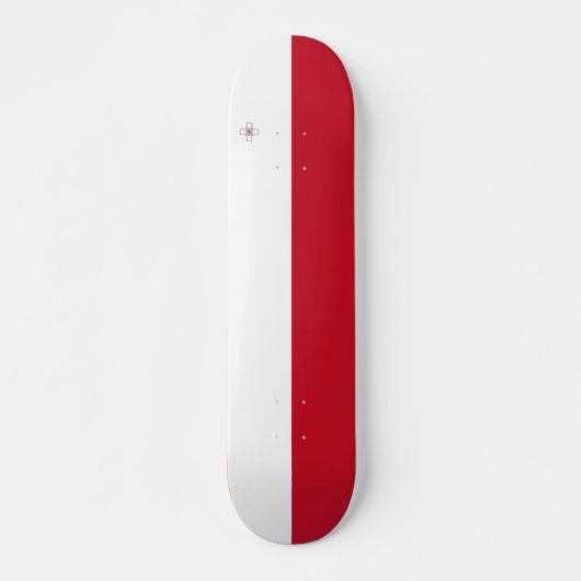 Malta-Flagge Skateboard (Vorne)