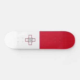 Malta-Flagge Skateboard