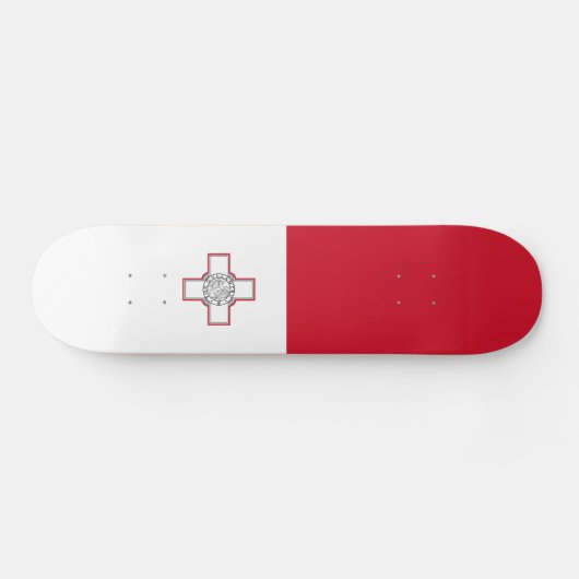 Malta-Flagge Skateboard (Horizontal)