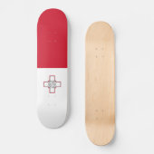 Malta-Flagge Skateboard (Vorderseite)