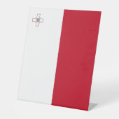 Malta-Flagge Sockelschild (Vorderseite)