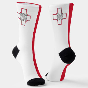 Malta-Flagge Socken