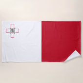 Malta-Flagge Strandtuch (Vorderseite)