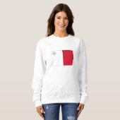 Malta-Flagge Sweatshirt (Vorne ganz)