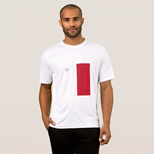 Malta-Flagge T-Shirt (Vorne ganz)