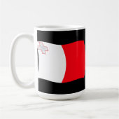 Malta-Flagge-Tasse Kaffeetasse (Links)