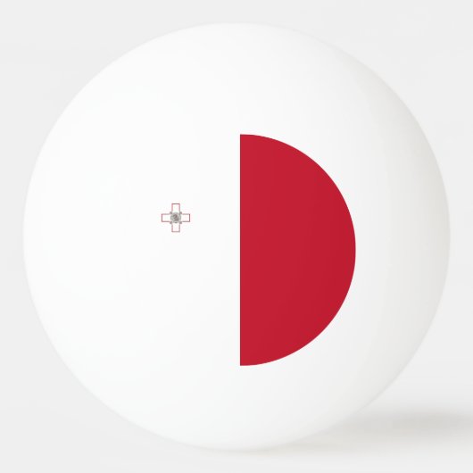 Malta-Flagge Tischtennisball (Vorderseite)