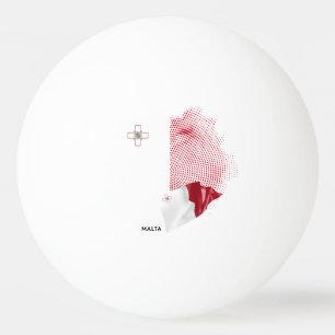 Malta-Flagge Tischtennisball
