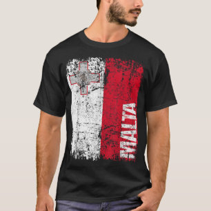 MALTA Flagge Vintage abgenutzt MALTA T-Shirt