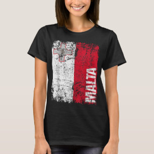 MALTA Flagge Vintage abgenutzt MALTA  T-Shirt