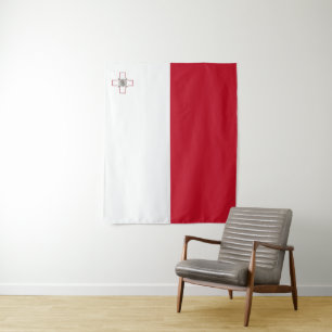 Malta-Flagge Wandteppich