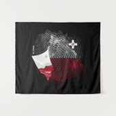 Malta-Flagge Wandteppich (Vorderseite (Horizontal))