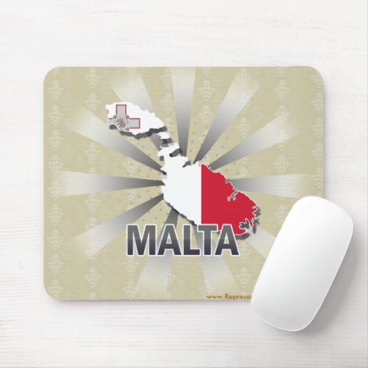 Malta-Flaggen-Karte 2,0 Mousepad (Mit Mouse)
