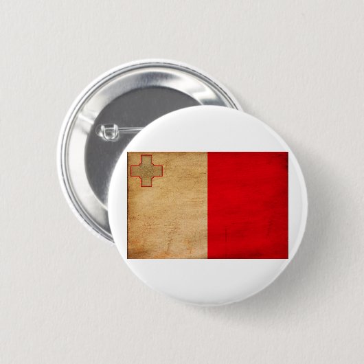 Malta-Flaggen-Knöpfe Button (Vorne & Hinten)