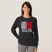 Malta Flaggen National Prix Roots Country Family N T-Shirt (Vorne ganz)