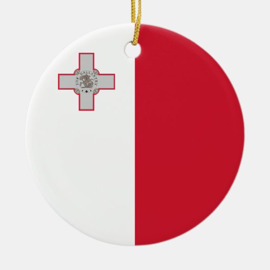 Malta-Flaggen-Verzierung Keramikornament (Vorne)