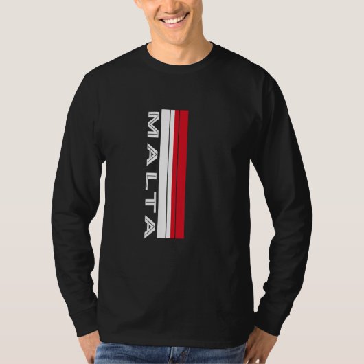 Malta-Flaggenfarben T-Shirt (Vorderseite)