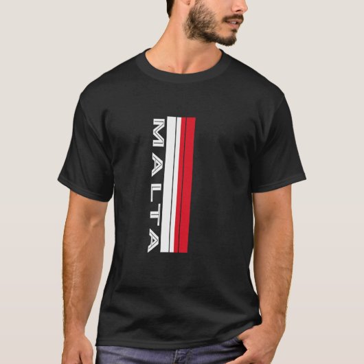 Malta-Flaggenfarben T-Shirt (Vorderseite)