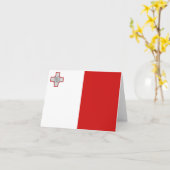 Malta Flaggennotecard Karte (Gelbe Blume)