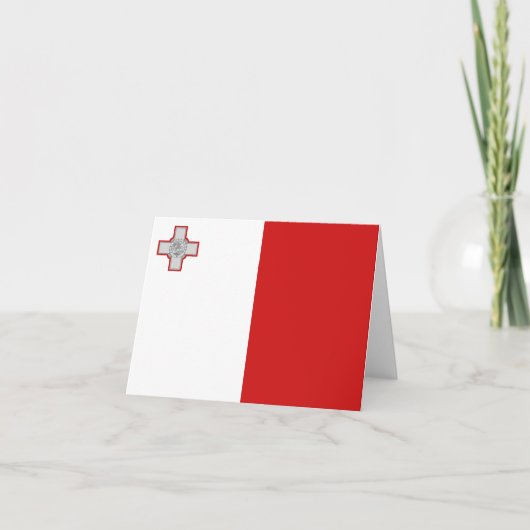 Malta Flaggennotecard Karte (Vorderseite)