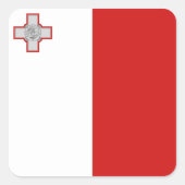 Malta Flaggensticker Quadratischer Aufkleber (Vorderseite)