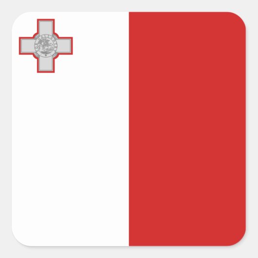 Malta Flaggensticker Quadratischer Aufkleber (Vorderseite)