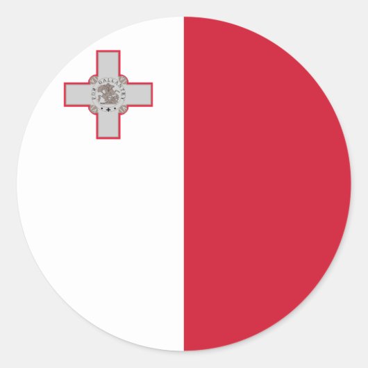 Malta Flaggensticker Runder Aufkleber (Vorderseite)