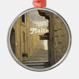 Malta-Gassen Silbernes Ornament