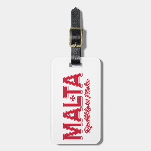 MALTA-Gepäckmarke Gepäckanhänger (Vorderseite vertikal)