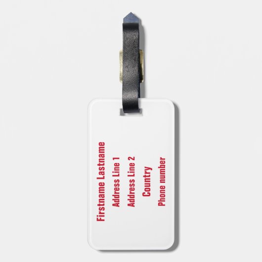 MALTA-Gepäckmarke Gepäckanhänger (Rückseite vertikal)