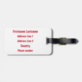 MALTA-Gepäckmarke Gepäckanhänger (Rückseite horizontal)