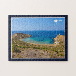 Malta Ghajn Tuffieha Bucht Mittelmeer Insel Puzzle