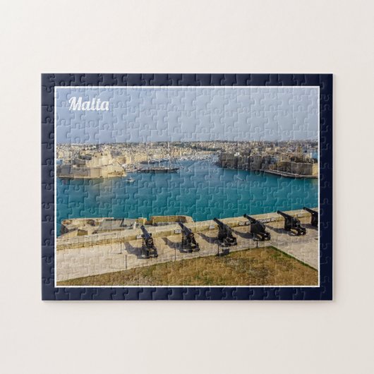 Malta Grand Harbour from Valletta Saluting Battery Puzzle (Horizontal)