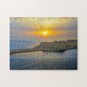 Malta Harbor Sunset. Puzzle