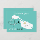 Malta Hochzeiten in Urlaubsort Save the Date im Au (Vorne/Hinten)