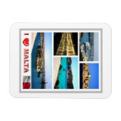 Malta - I Liebe - Magnet (Horizontal)