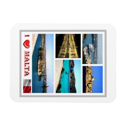 Malta - I Liebe - Magnet (Horizontal)
